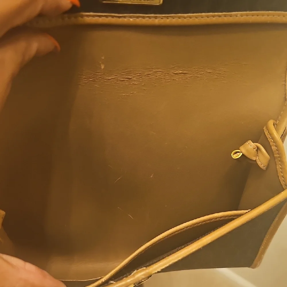 Vintage Christian Dior Brown and Tan Crossbody Bag - Picture 3 of 6